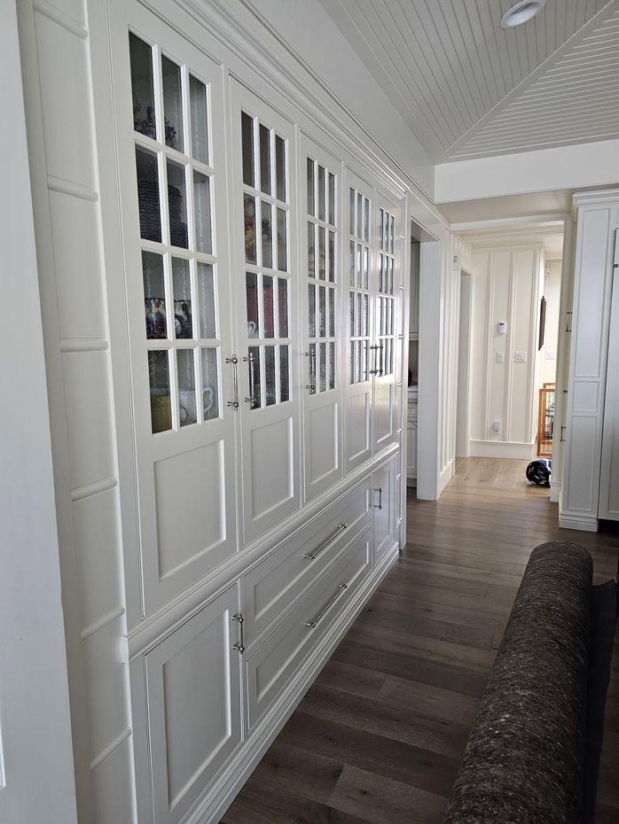 Repainted cabinet doors